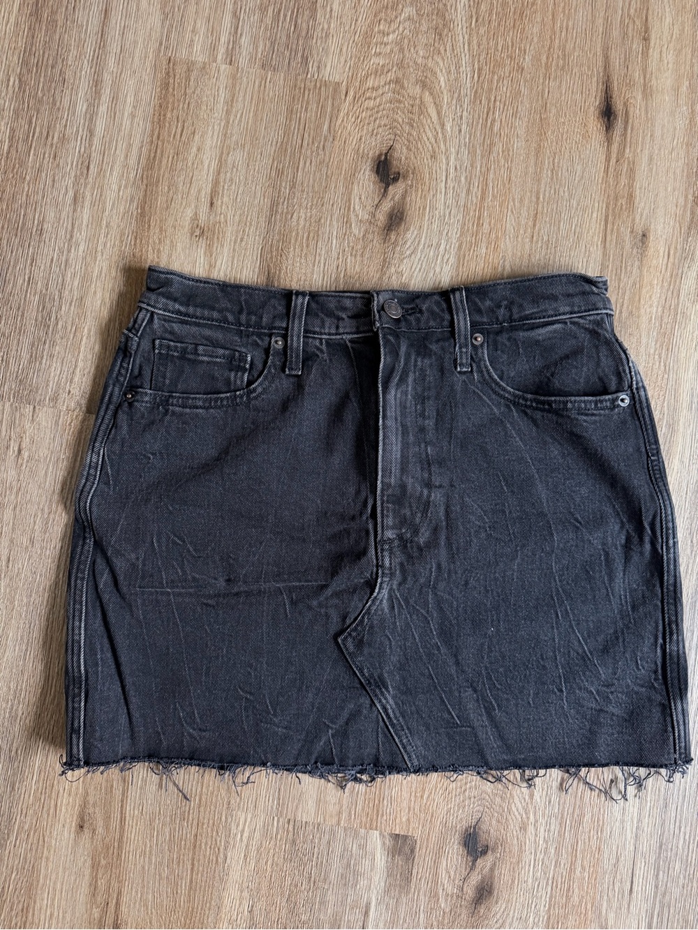 Abercrombie & Fitch Black Denim Mini Skirt